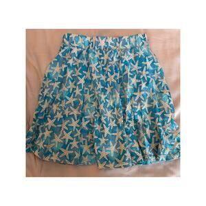 Tea collection teal star fish skirt skort size 7
